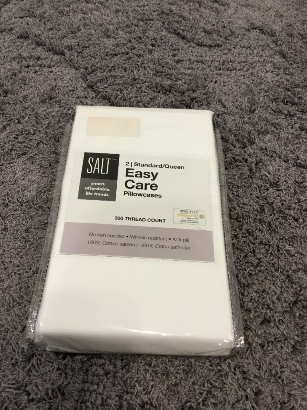 Salt Easy Care Pillowcases-White